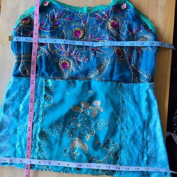 Romantic Boho Embroidered Velvet Top | Roselani Jasmin | Size Medium - Picture 5 of 7